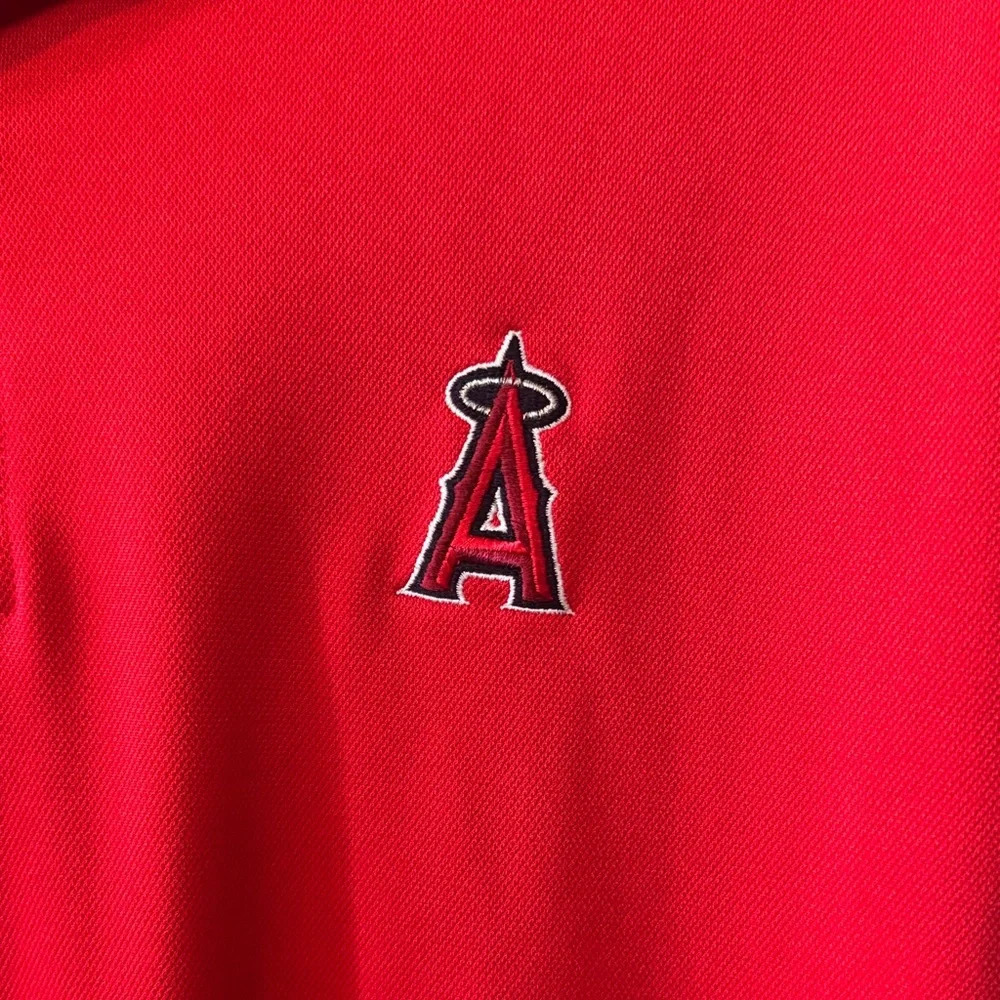 Nike Men's Red Polo Shirt with Embroidered Logo - Picture 2 of 4